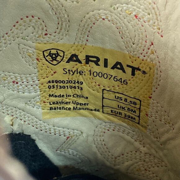 Ariat Womens Fatbaby Heritage Western Boots Size 8.5B Leather Cowboy Country - Picture 7 of 9